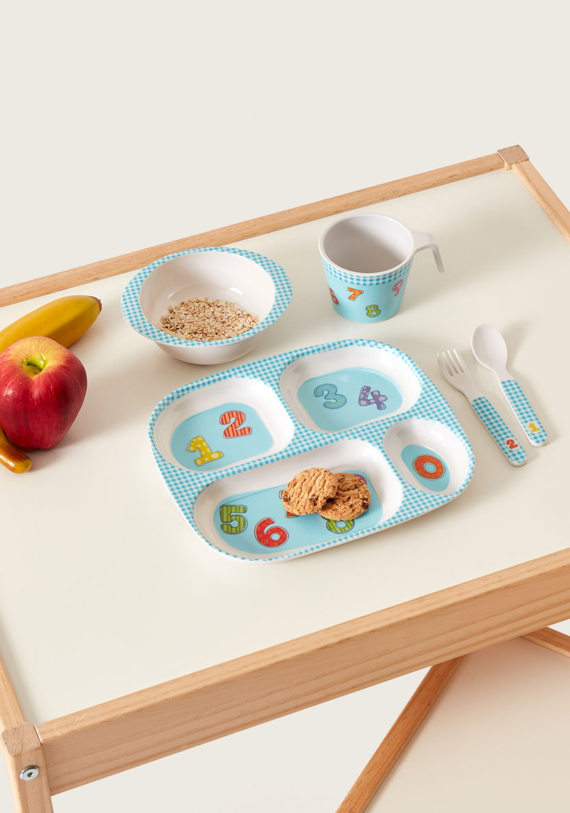 Juniors Printed 5-Piece Dinner Set-Mealtime Essentials-image-0