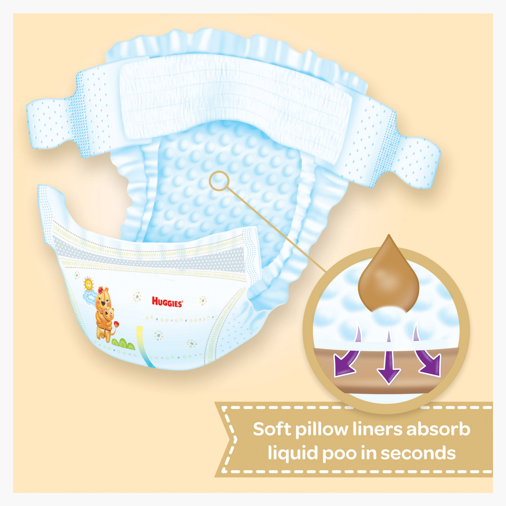 حفّاضات بوم من هوجيس عبوة 21 حفّاضة صغيرة - 4-6 كجم-baby-diapering-diapers-image-2