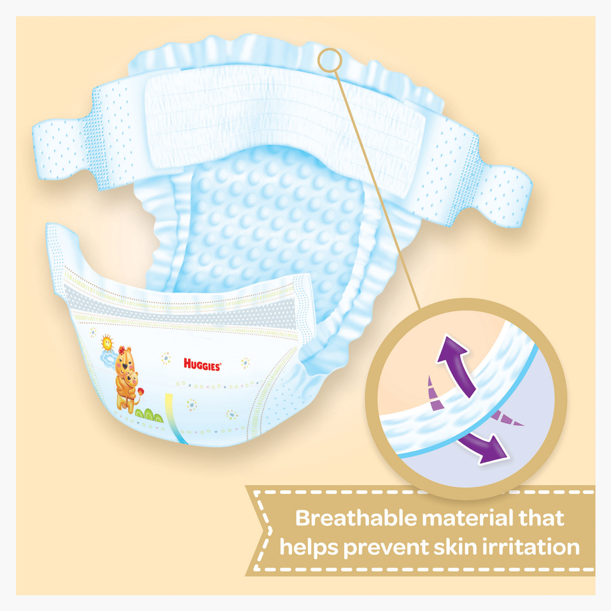 حفّاضات بوم من هوجيس عبوة 21 حفّاضة صغيرة - 4-6 كجم-baby-diapering-diapers-image-3