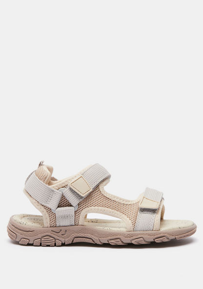 Mister Duchini Textured Floaters with Hook and Loop Closure-Boy%27s Sandals-image-0