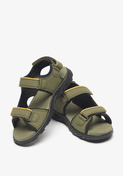 Mister Duchini Back Strap Sandals with Hook and Loop Closure