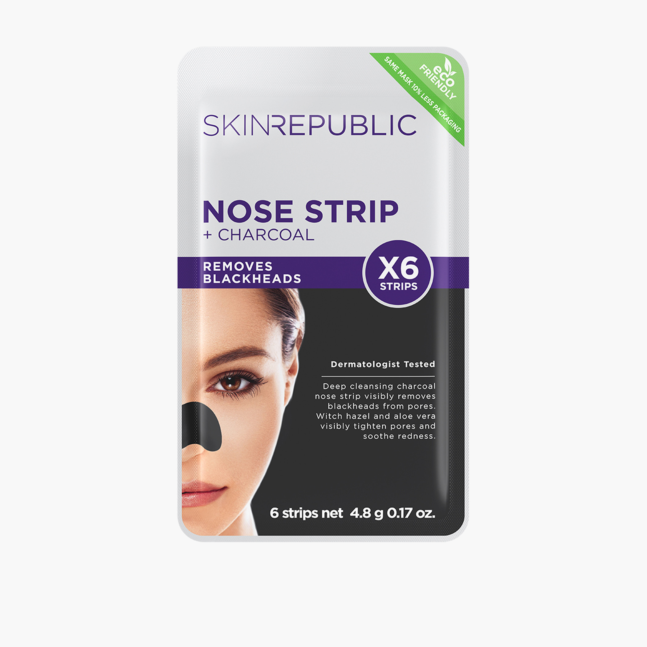 Skin Republic Charcoal Nose Strip deep cleansing, Removes Blackheads Instantly (6 Strips) -beautyandpersonalcare-skin-masks-masksandpeels-image-1