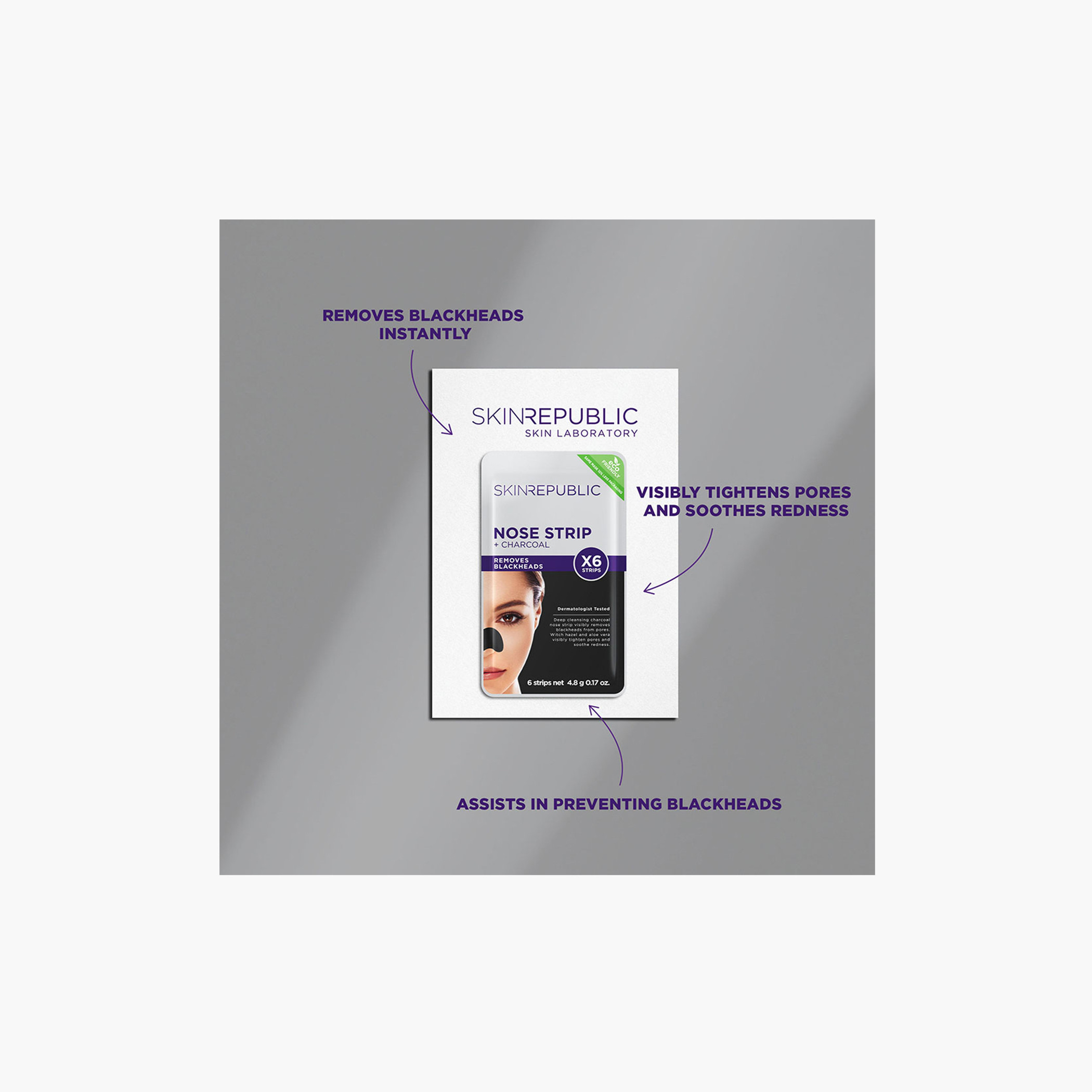 Skin Republic Charcoal Nose Strip deep cleansing, Removes Blackheads Instantly (6 Strips) -beautyandpersonalcare-skin-masks-masksandpeels-image-4