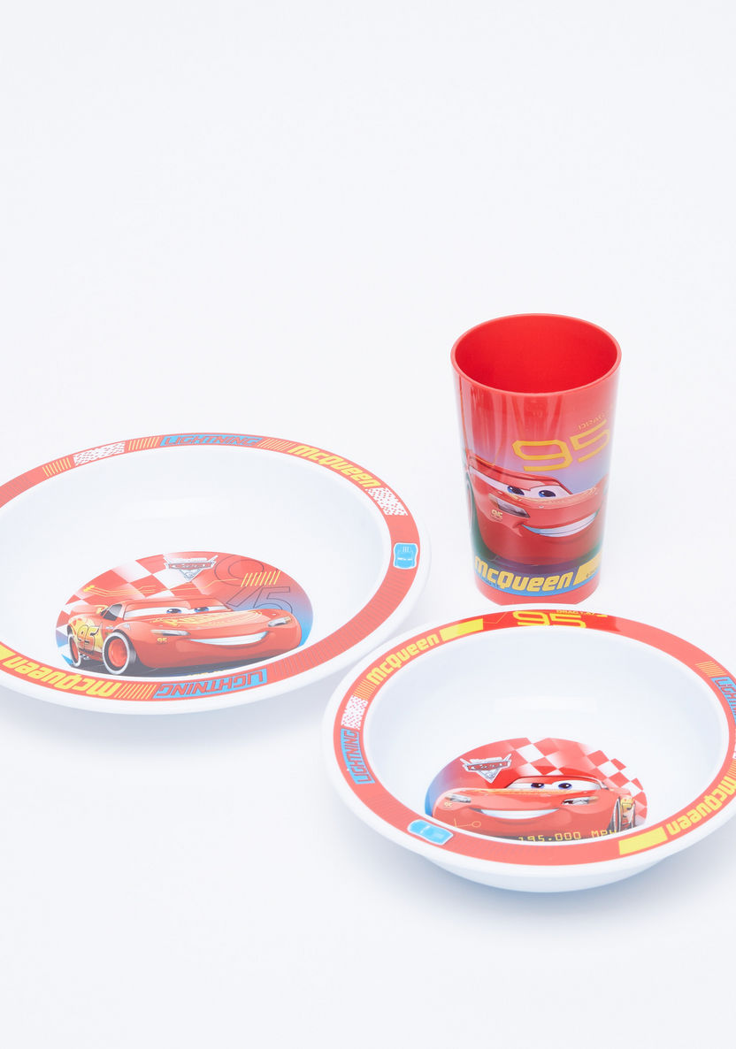 Cars Printed 3-Piece Dinner Set-Mealtime Essentials-image-0