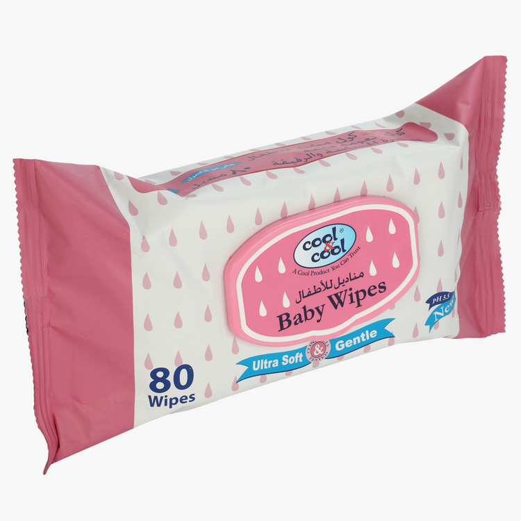 cool & cool Baby Wipes - Set of 80