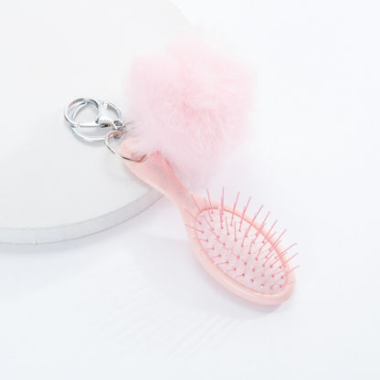 Buy Women's Hair Brush with Pom Pom Detail Keychain Online | Centrepoint  Saudi