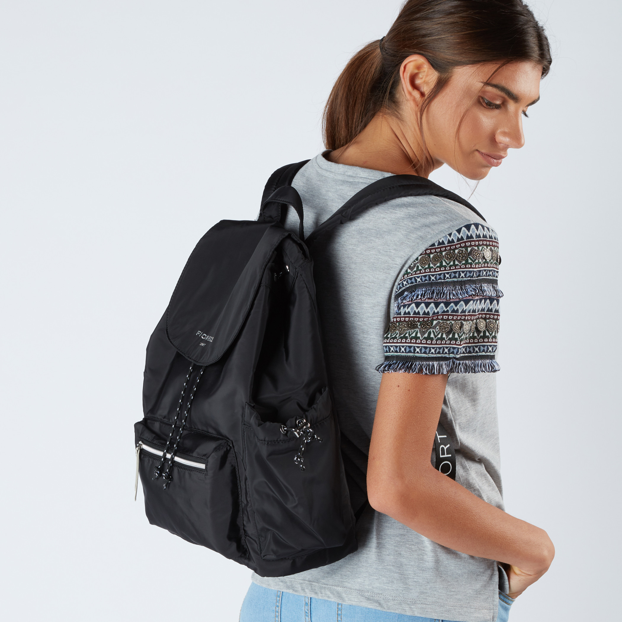 Buy Women s Fiorelli Backpack with Flap and Drawstring Closure Online Centrepoint Qatar