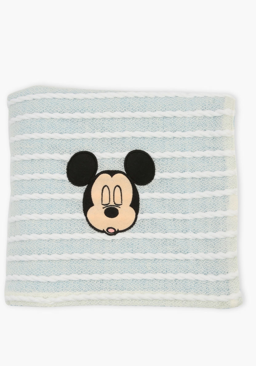 Mickey Mouse Embroidered Blanket - 76x102 cms-Blankets and Throws-image-0