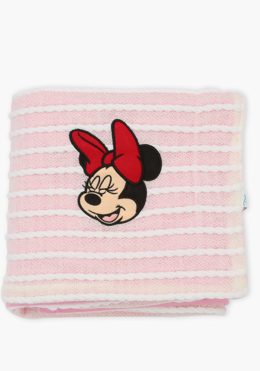 Minnie Mouse Embroidered Receiving Blanket - 76x102 cms-Blankets and Throws-image-0