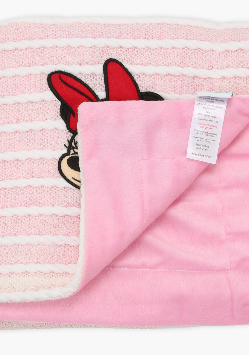 Minnie Mouse Embroidered Receiving Blanket - 76x102 cms-Blankets and Throws-image-1