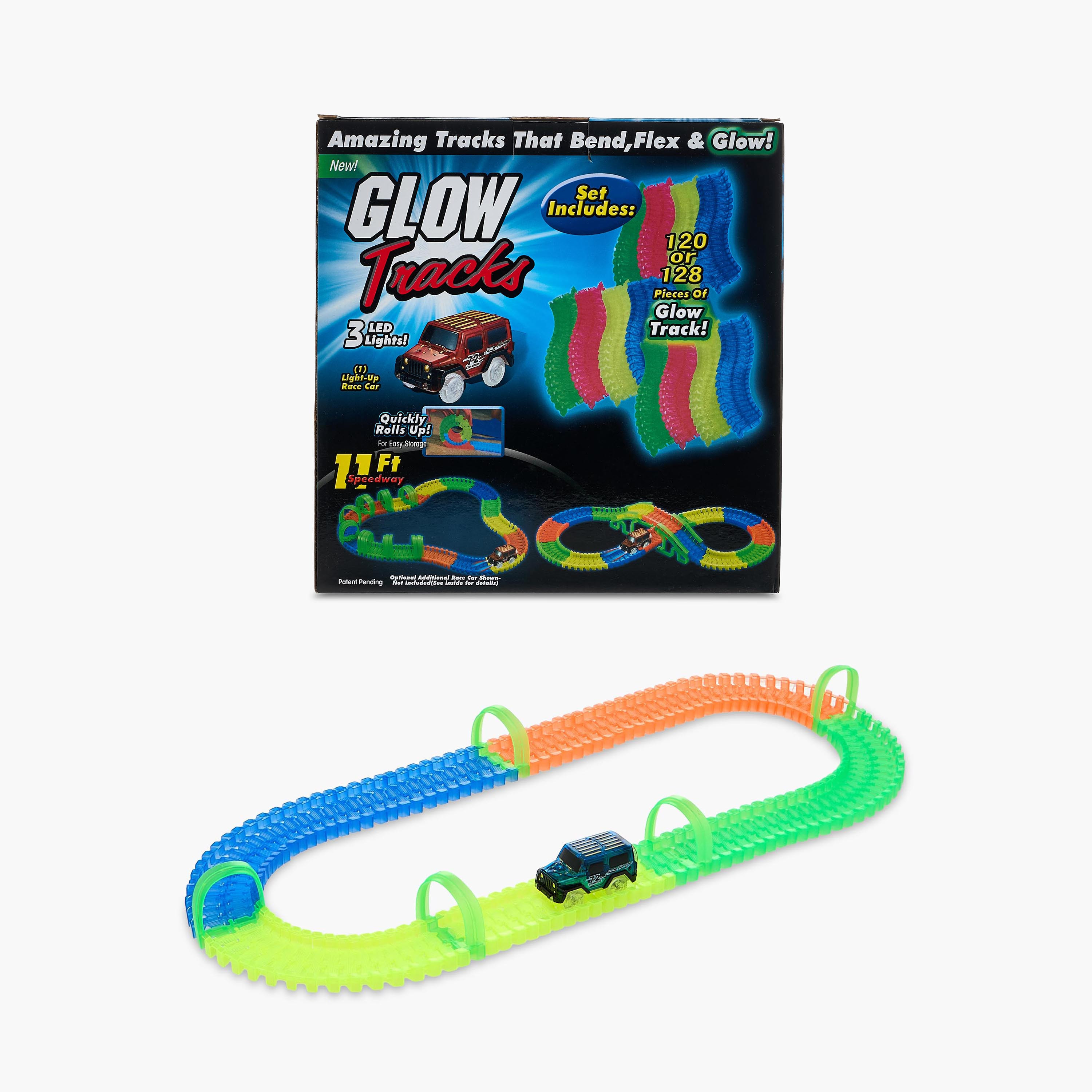 Glow-in-the-Dark 120-Piece Track Playset-toys-playvehicles-racetracks-image-1