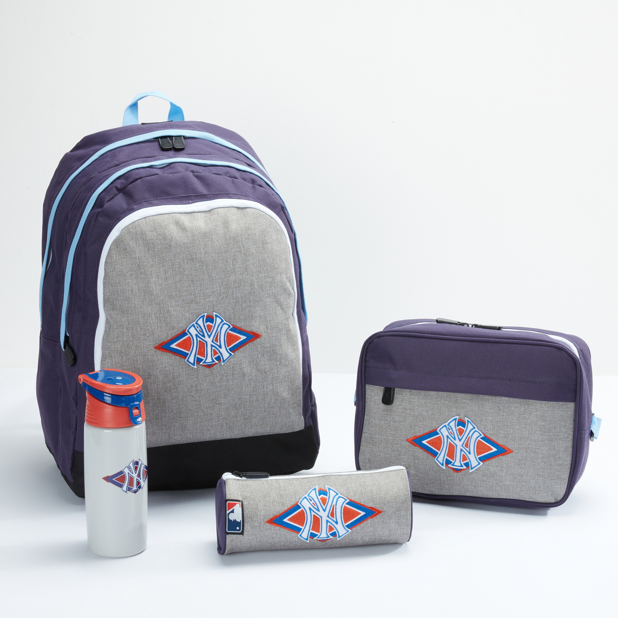 حقيبة ظهر مطرزة بسحاب إغلاق من نيويورك يانكيز-school-bagsandbackpacks-backpacks-image-6