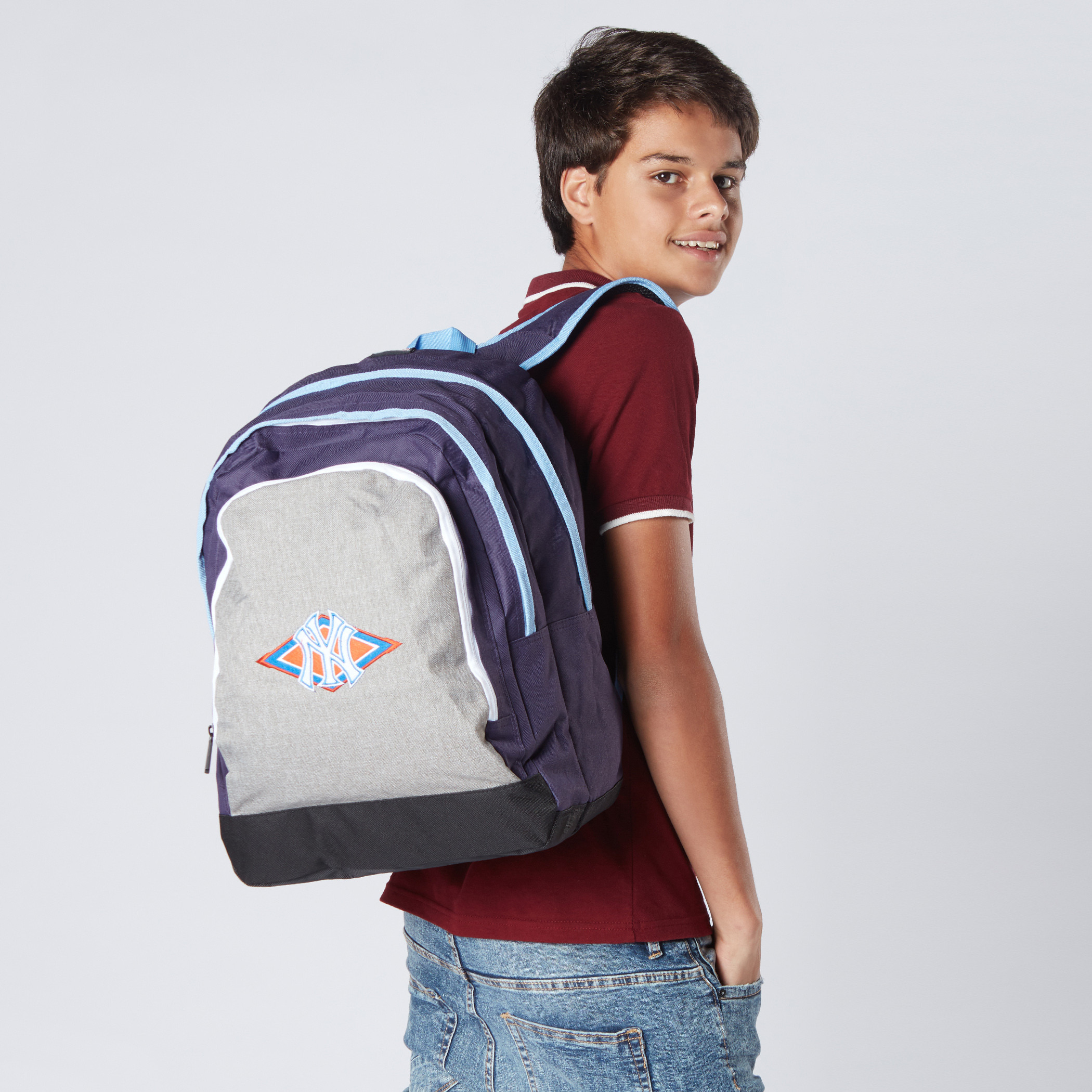 حقيبة ظهر مطرزة بسحاب إغلاق من نيويورك يانكيز-school-bagsandbackpacks-backpacks-image-7