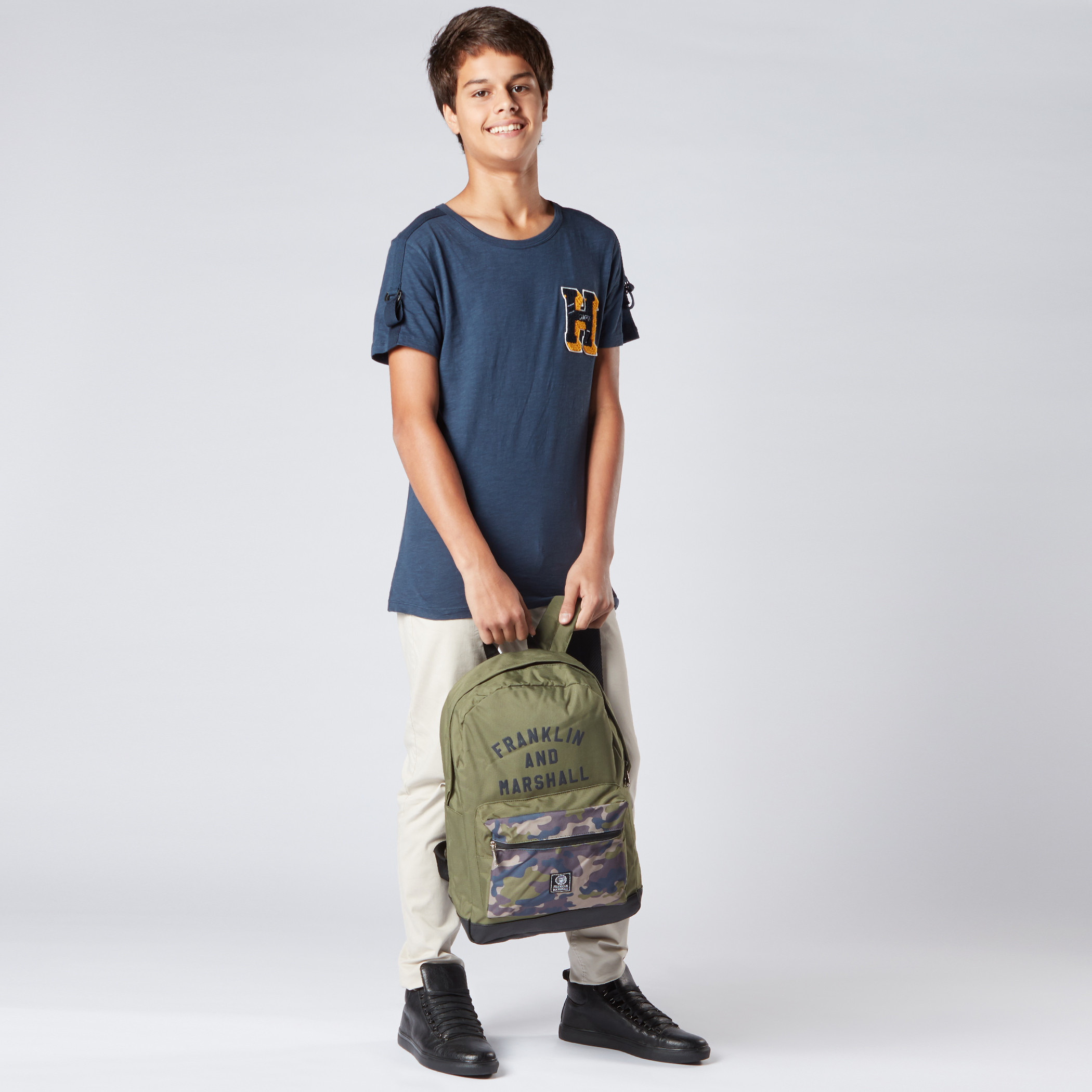 Franklin & Marshall Printed Backpack with Zip Closure-school-bagsandbackpacks-backpacks-image-7