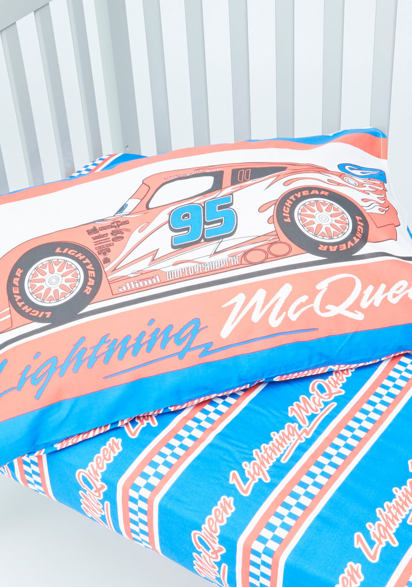 Cars Printed 3-Piece Comforter Set - 130x170 cms-Baby Bedding-image-4