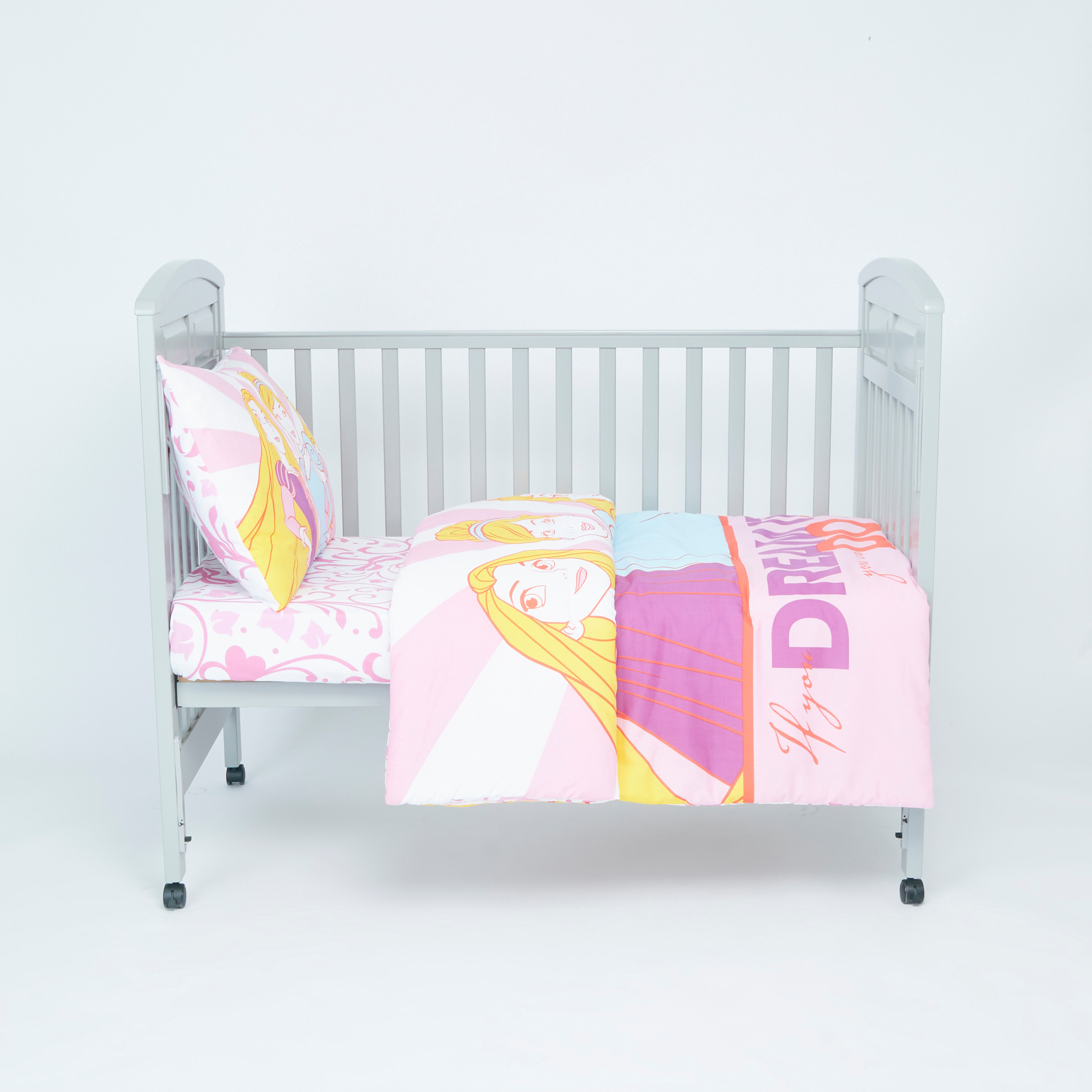 Disney Princess Printed 3-Piece Comforter Set - 130x170 cms.-baby-nursery-babybedding-image-2