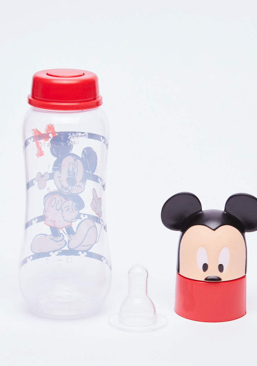 Mickey Mouse Printed Feeding Bottle - 250 ml-Bottles and Teats-image-2