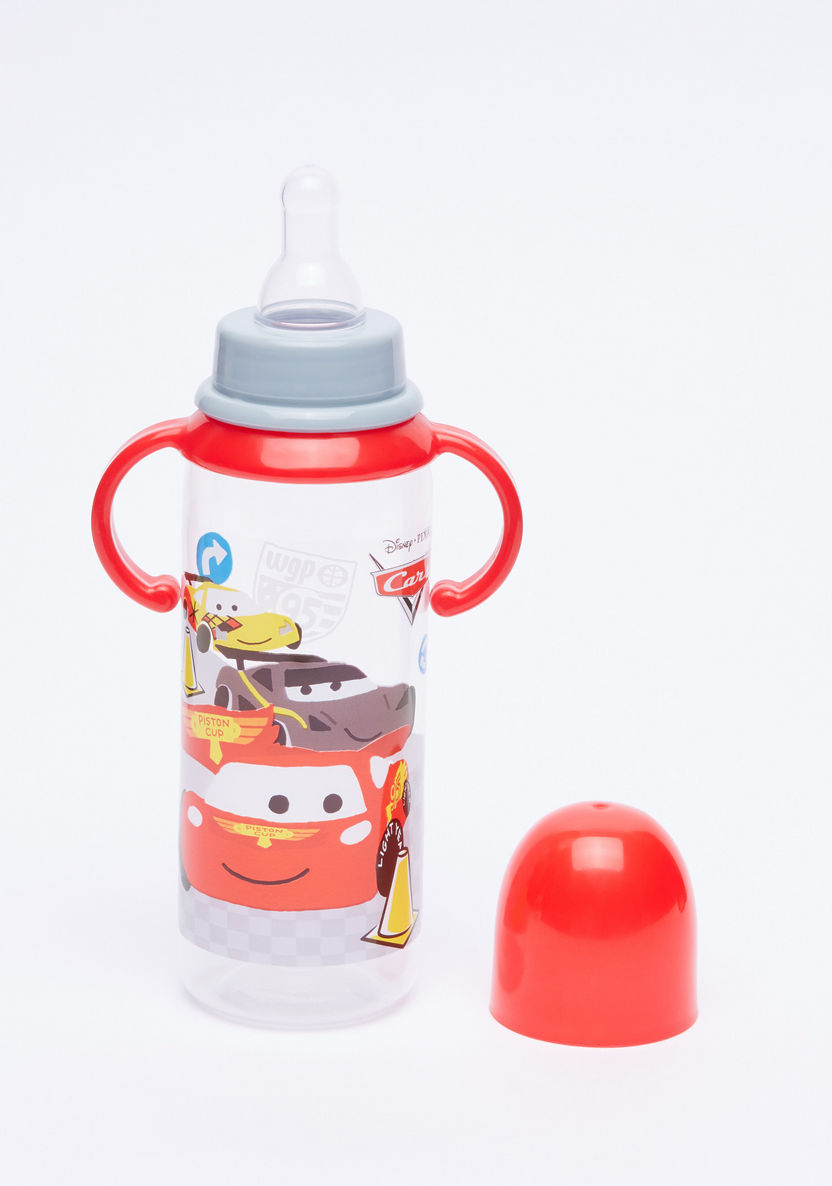 Cars Printed Feeding Bottle with Handles - 250 ml-Bottles and Teats-image-0