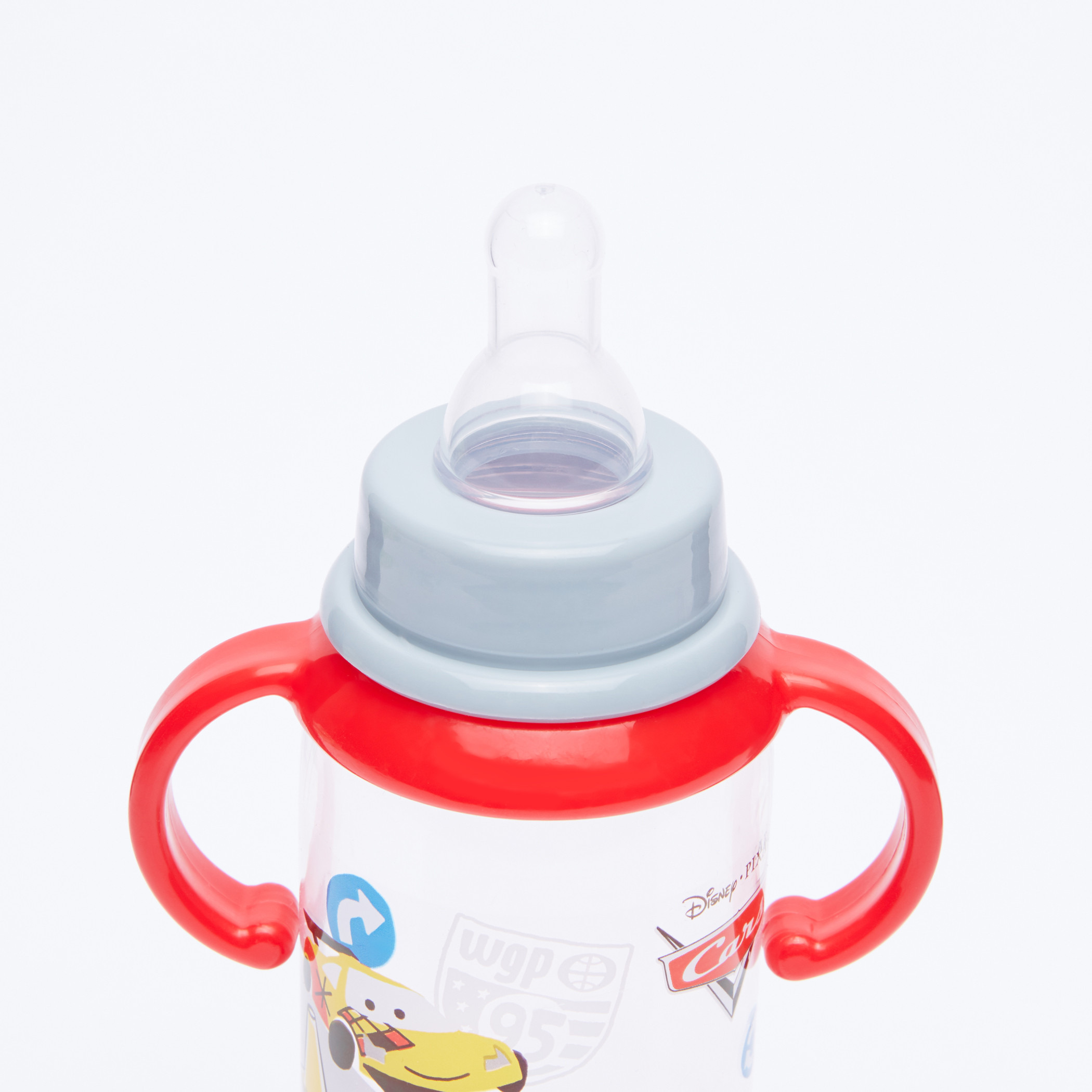 Cars Printed Feeding Bottle with Handles - 250 ml-baby-feeding-feedingbottles-bottlesandteats-image-2