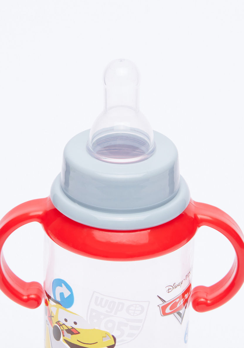 Cars Printed Feeding Bottle with Handles - 250 ml-Bottles and Teats-image-1