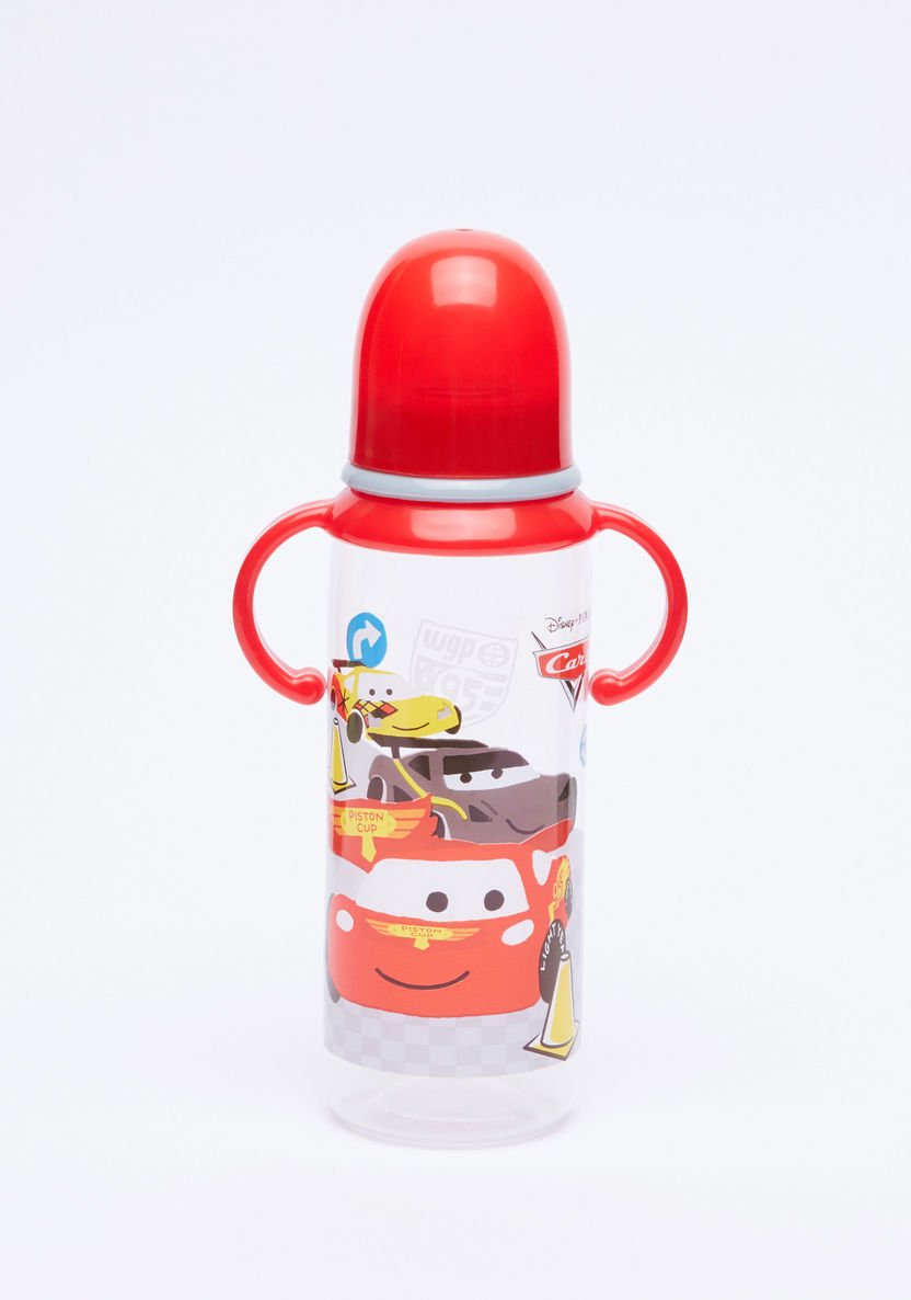 Cars Printed Feeding Bottle with Handles - 250 ml-Bottles and Teats-image-2