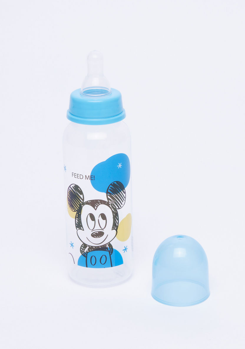 Mickey Mouse Printed Feeding Bottle - Set of 3-Bottles and Teats-image-1
