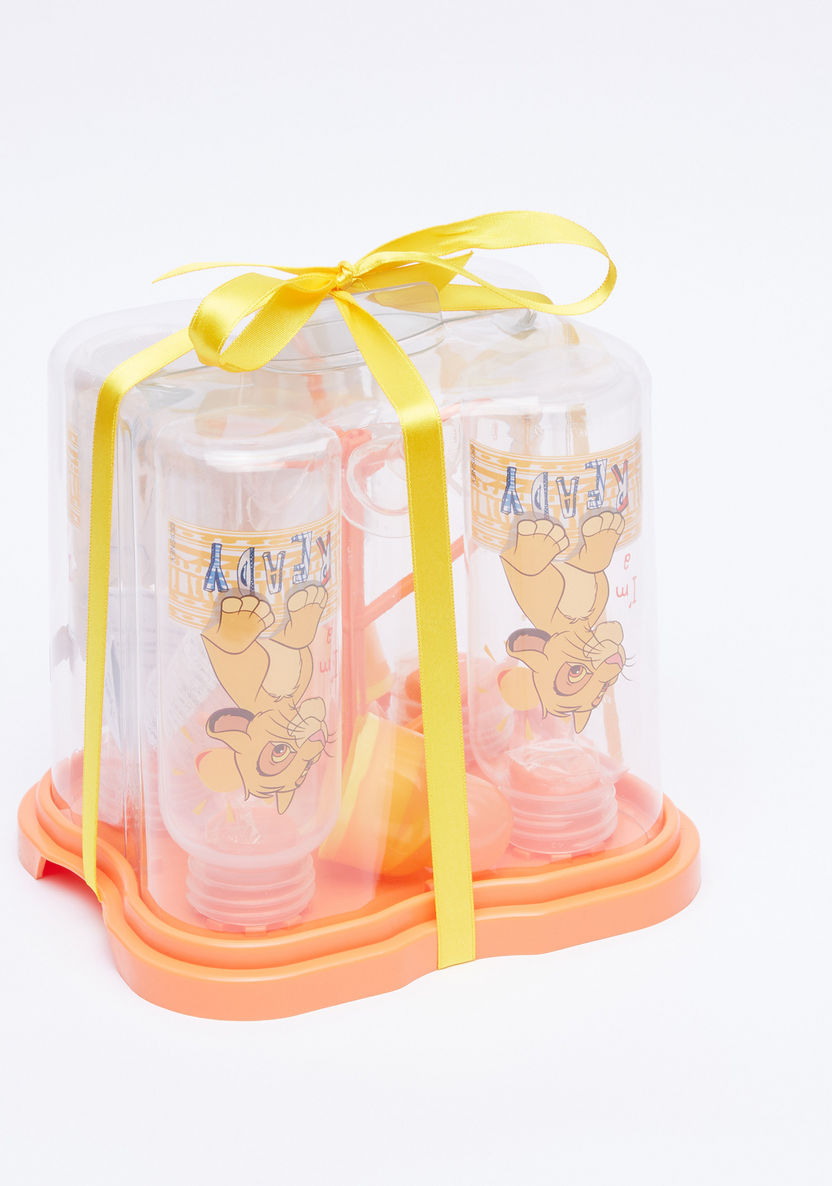 The Lion King Printed 4-Piece Feeding Bottles with Rack-Bottles and Teats-image-0