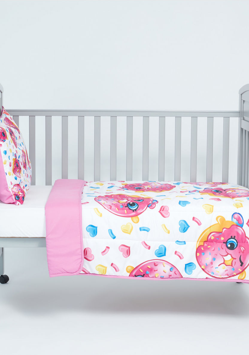 Shopkins Printed Comforter and Pillow Set - 120x140 cms-Baby Bedding-image-0