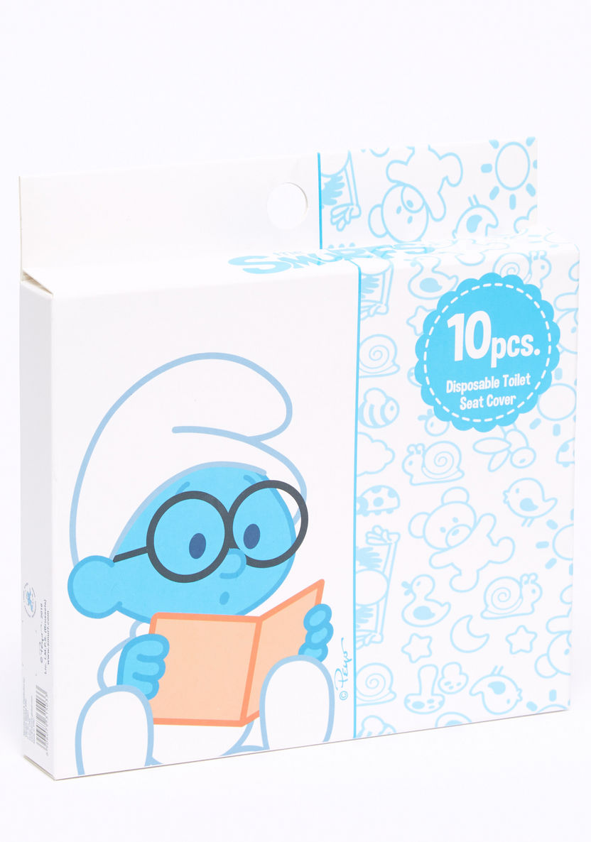 The Smurfs Disposable 10-Piece Toilet Seat Cover Set-Potty Training-image-0