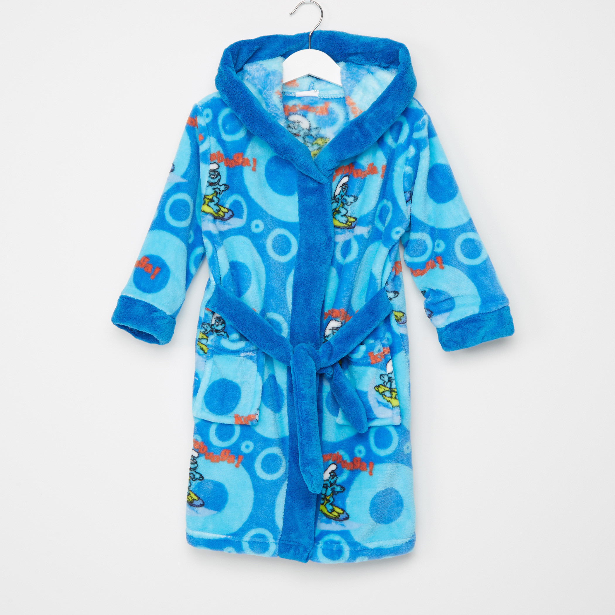 The Smurfs Kid Bathrobe-baby-bathandcare-towels-image-2