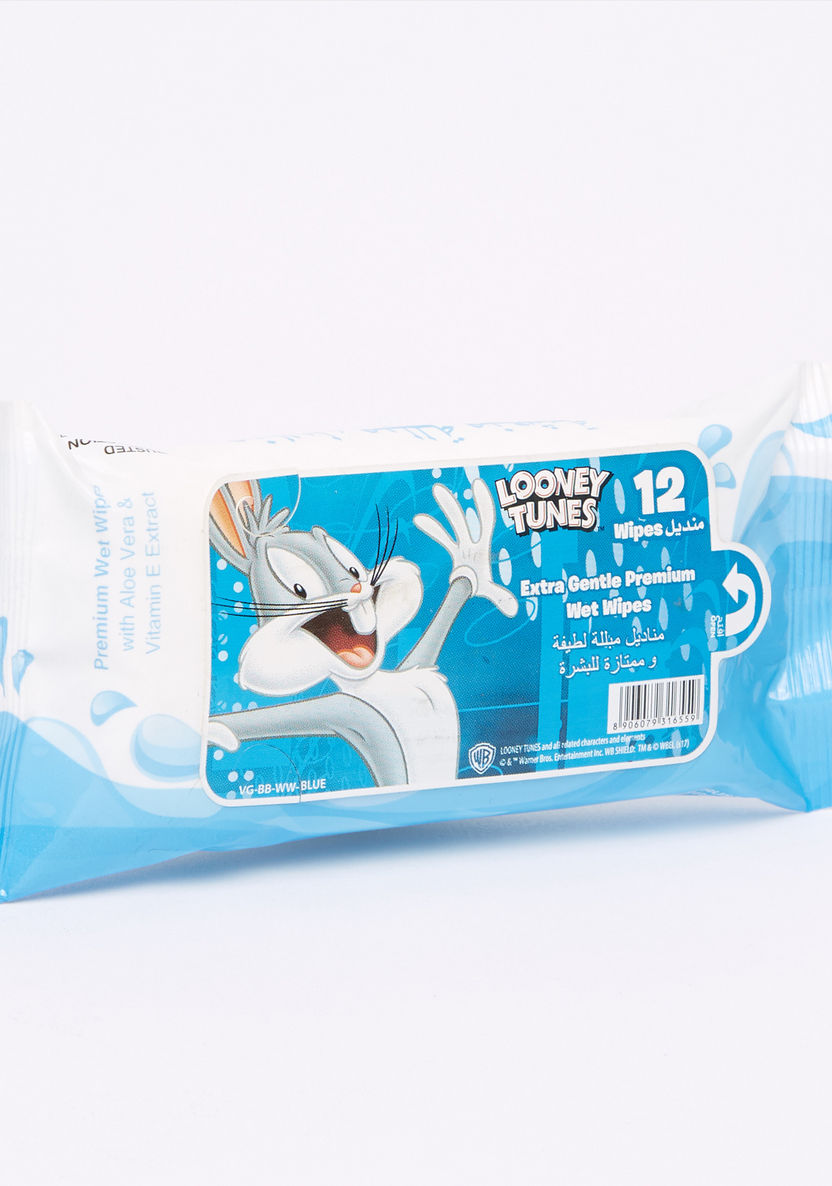 Looney Tunes Extra Gentle 12-Piece Premium Wet Wipes Pack-Baby Wipes-image-0
