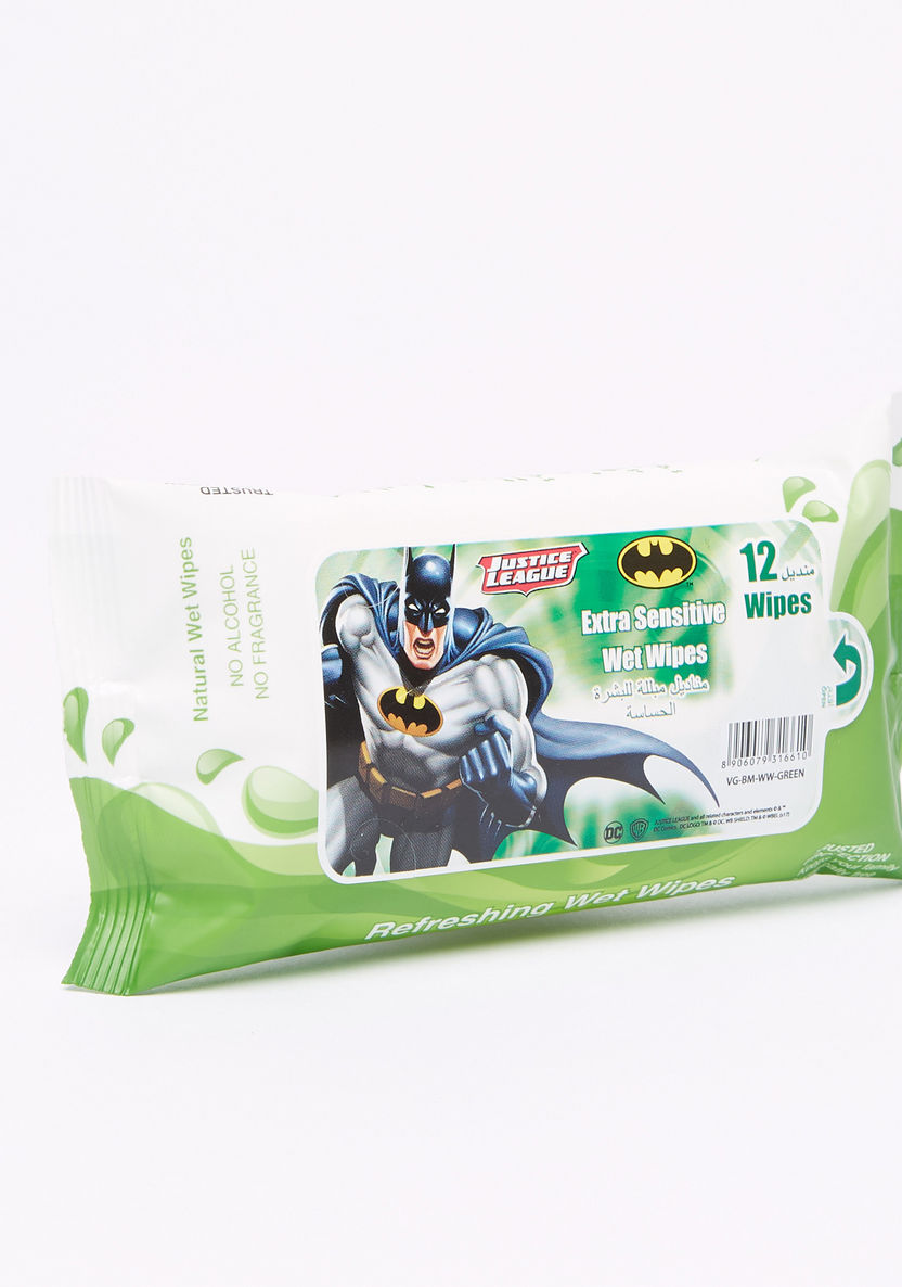 Justice League Batman Extra Sensitive 12-Piece Wet Wipes-Baby Wipes-image-0