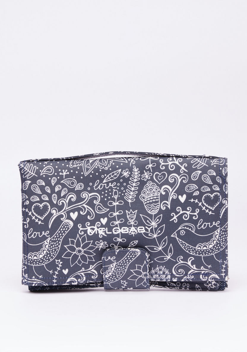 MELOBABY Printed All-in-One Nappy Wallet with Changing Mat-Diaper Accessories-image-0