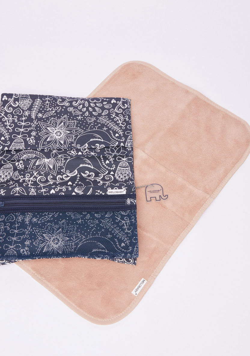 MELOBABY Printed All-in-One Nappy Wallet with Changing Mat-Diaper Accessories-image-1