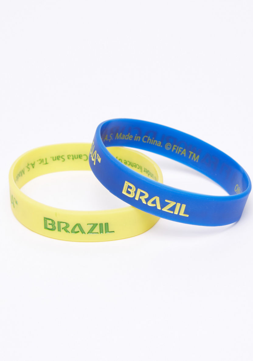 FIFA 18 Brazil Printed Wristband - Set of 2-Novelties-image-0
