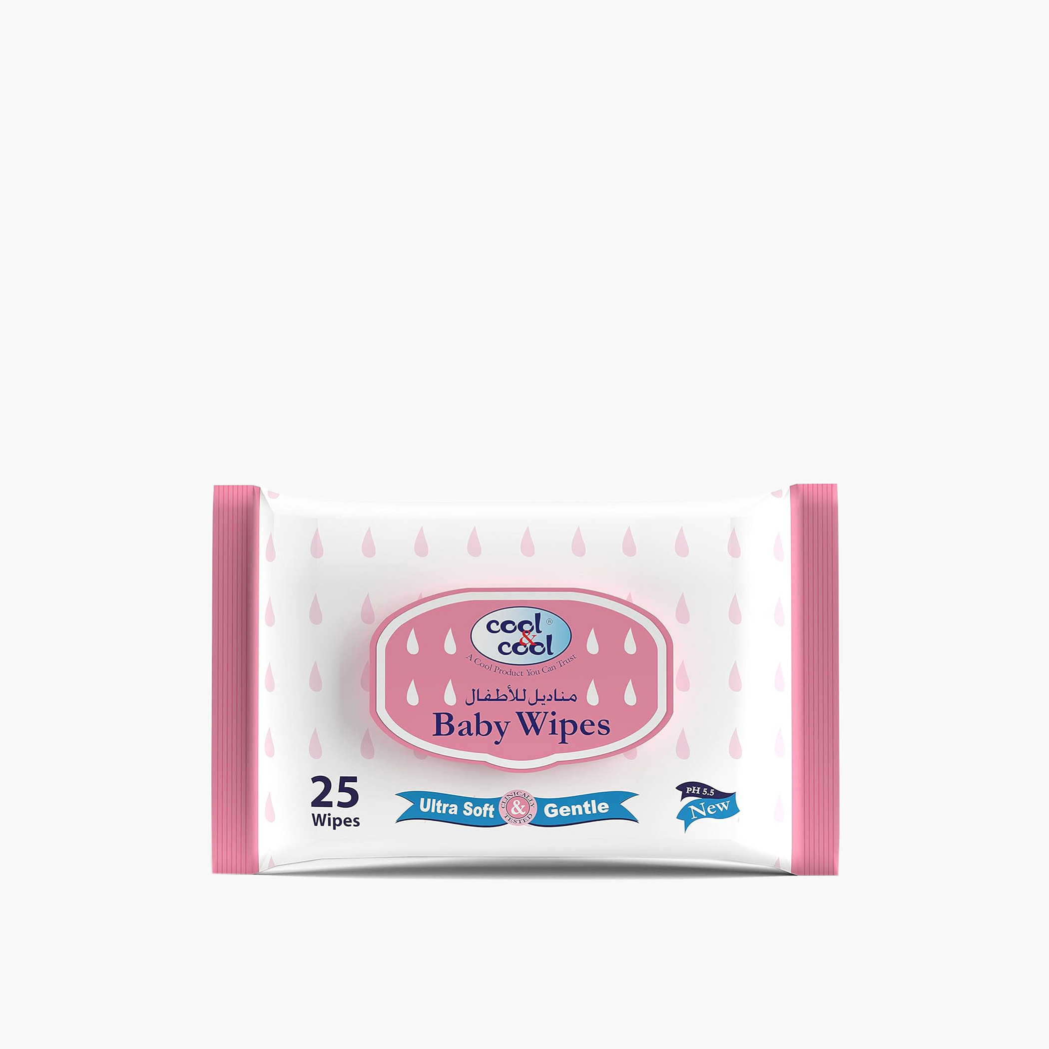 مناديل مبللة للأطفال من كول آند كول - 25 منديل-baby-bathandcare-wipes-image-1