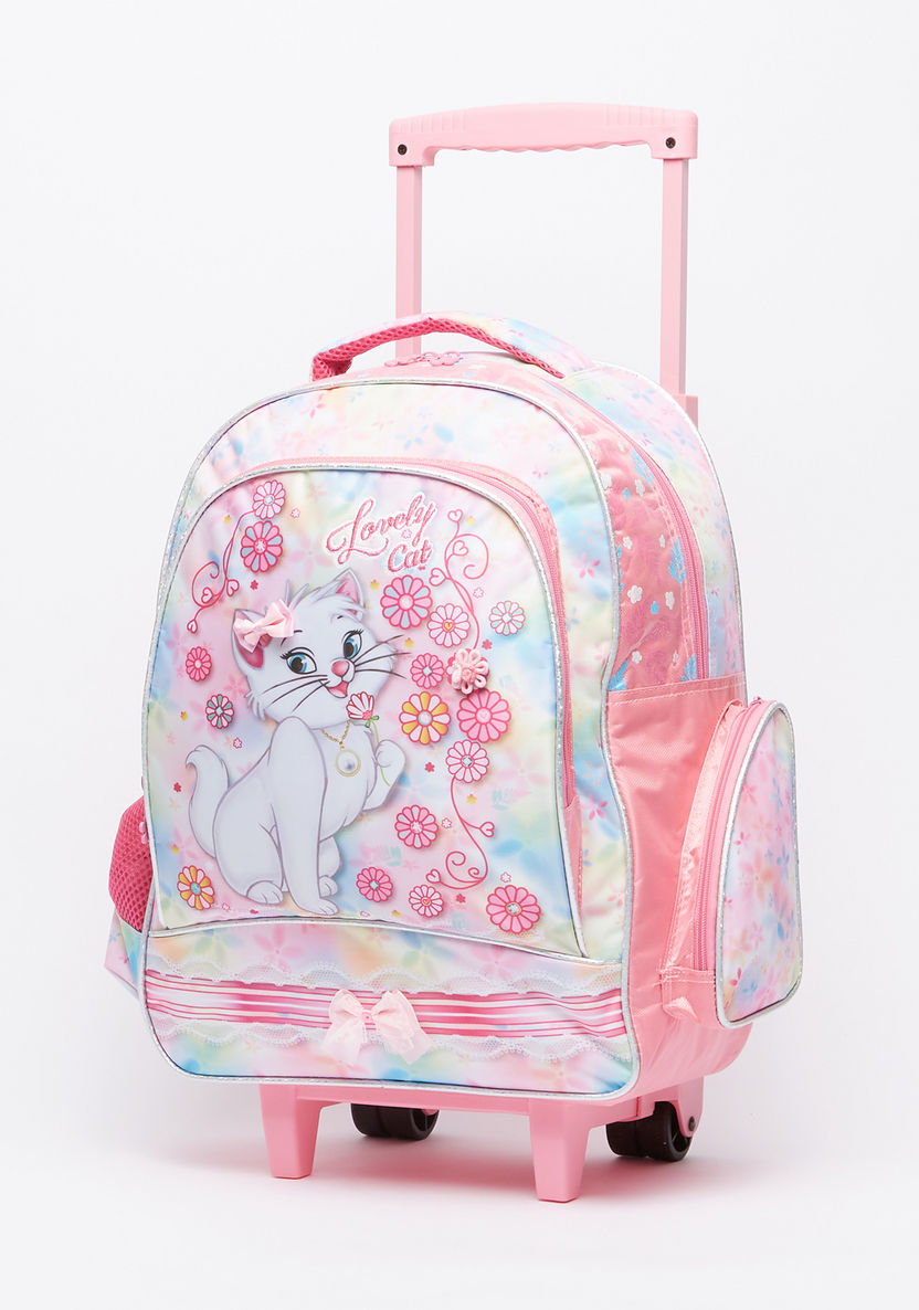 Juniors Lulu Caty Printed Trolley Backpack with Zip Closure-Trolleys-image-0