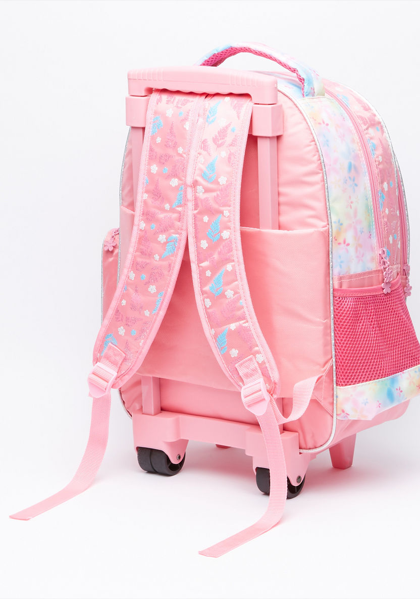Juniors Lulu Caty Printed Trolley Backpack with Zip Closure-Trolleys-image-1