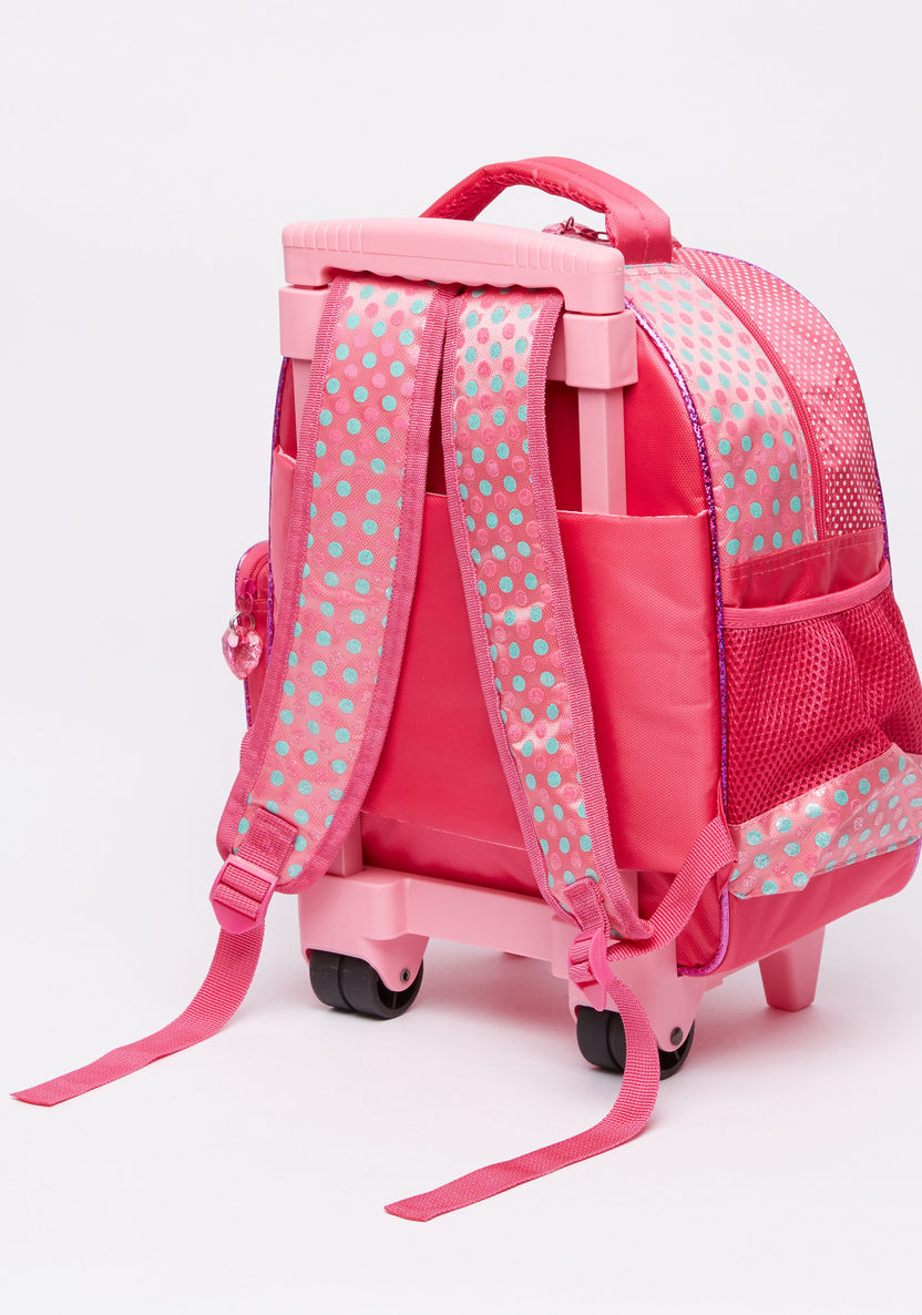 Marie the Cat Printed Trolley Backpack with Zip Closure-Trolleys-image-2