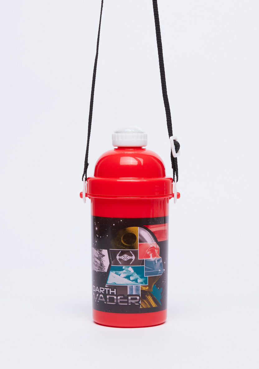 Star Wars Printed Water Bottle with Strap - 500 ml-Water Bottles-image-1