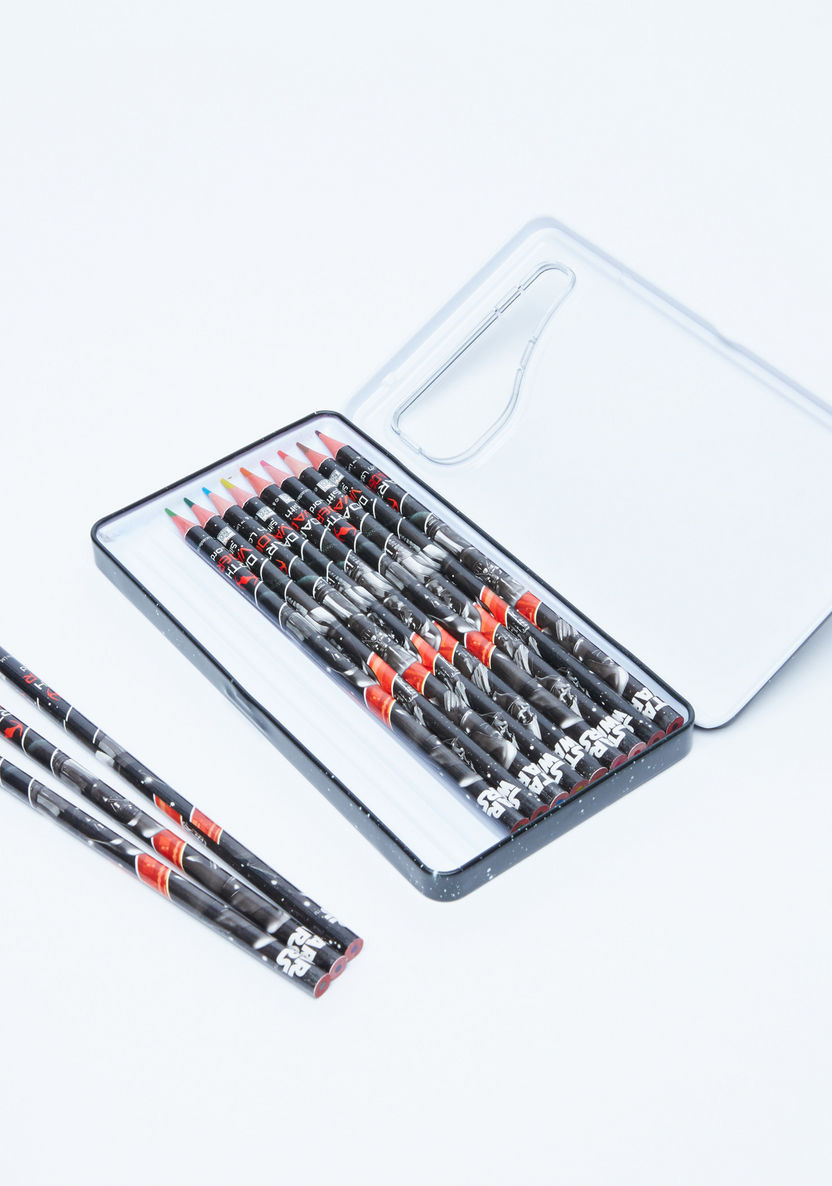 Star Wars Printed 12-Piece Colour Pencil Set-Pens and Pencils-image-0