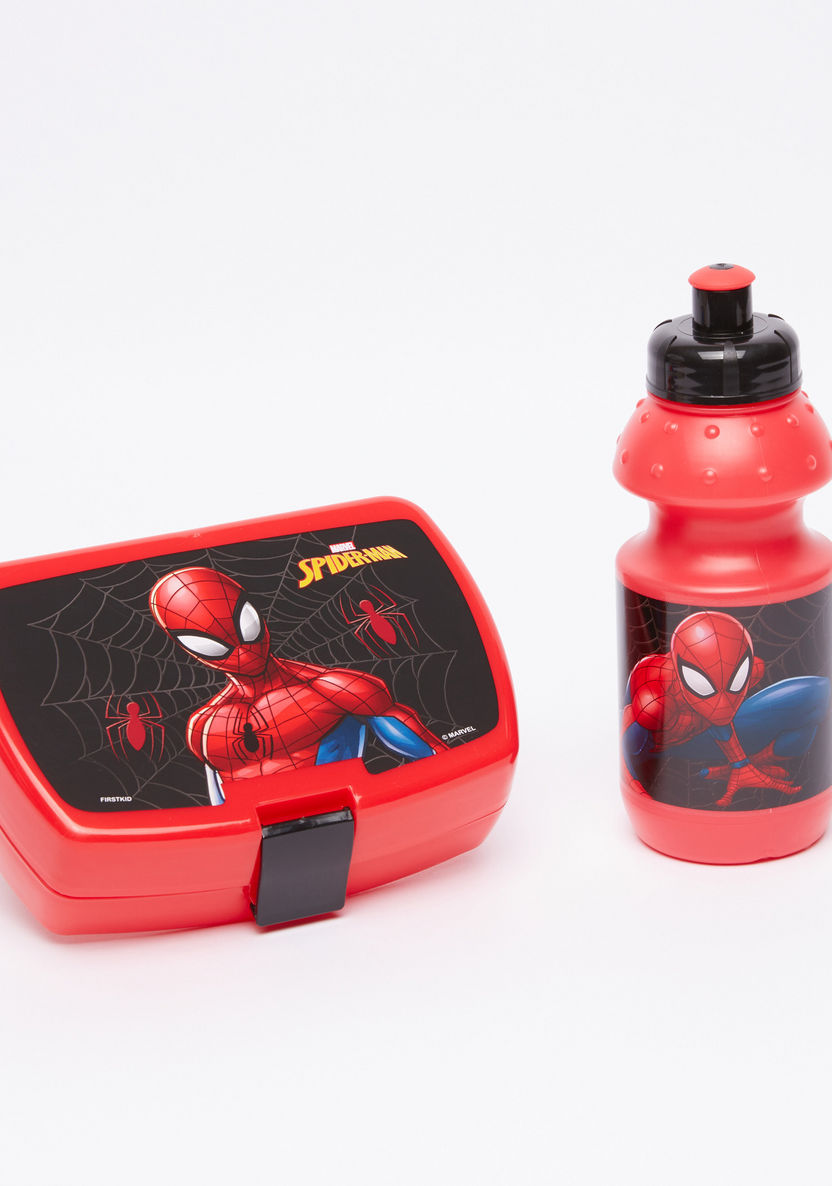 Spider-Man Printed Lunchbox with Water Bottle and Bag-Water Bottles-image-0