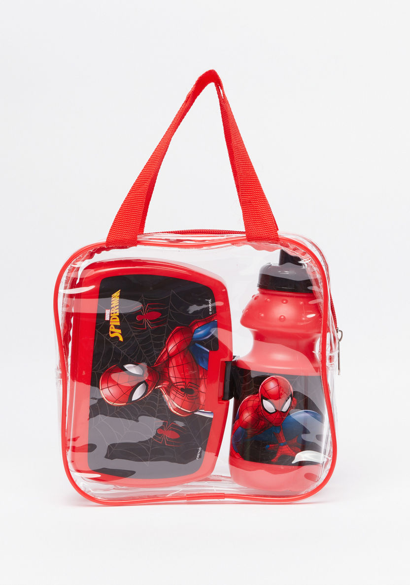 Spider-Man Printed Lunchbox with Water Bottle and Bag-Water Bottles-image-3