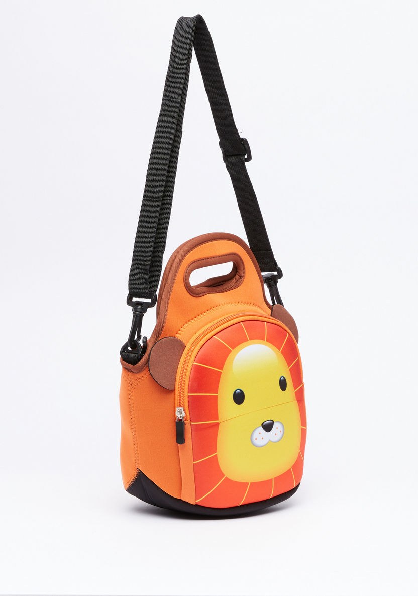 Juniors Printed Lunchbag with Zip Closure and Adjustable Strap-Lunch Bags-image-1