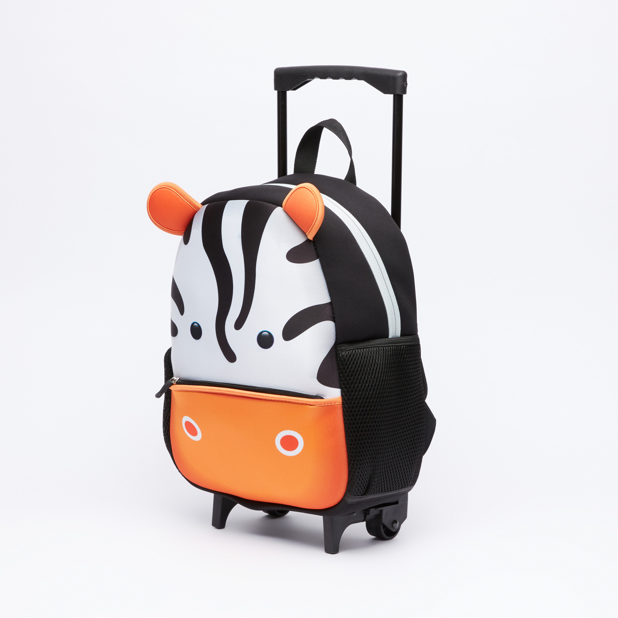 Printed Trolley Backpack with Zip Closure-school-bagsandbackpacks-trolleybags-image-1