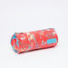 Fusion Floral Printed Round Pencil Case with Zip Closure-Pencil Cases-thumbnail-0