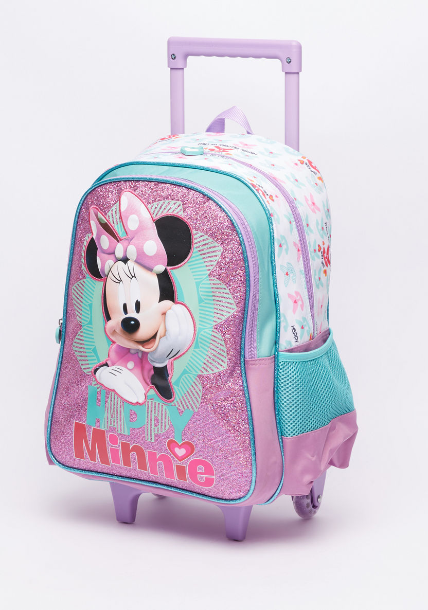 Minnie Mouse Printed Trolley Backpack with Zip Closure-Trolleys-image-0