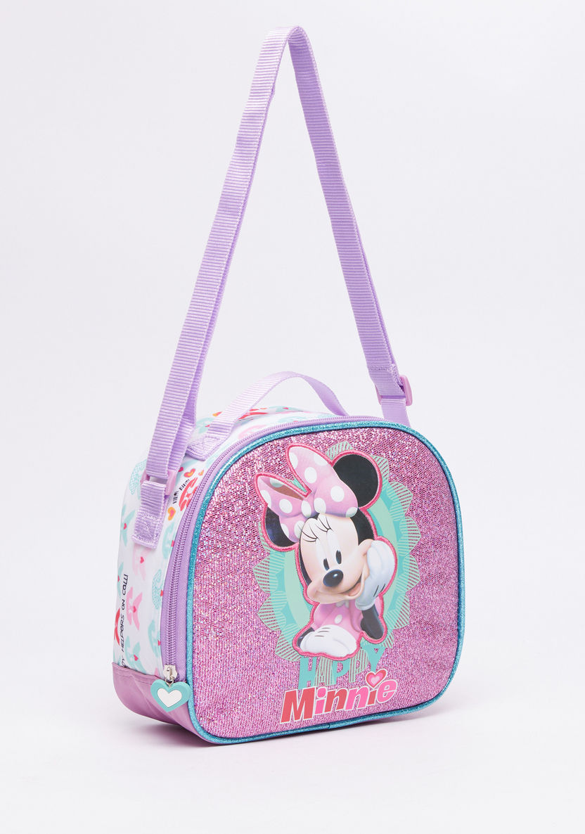 Minnie Mouse Printed Lunch Bag with Zip Closure-Lunch Bags-image-1