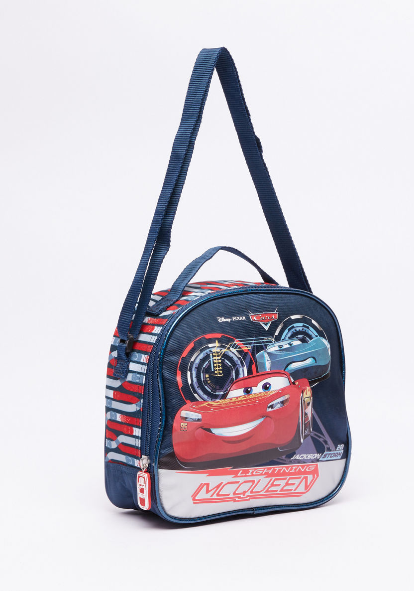 Cars Printed Lunch Bag with Zip Closure-Lunch Bags-image-1