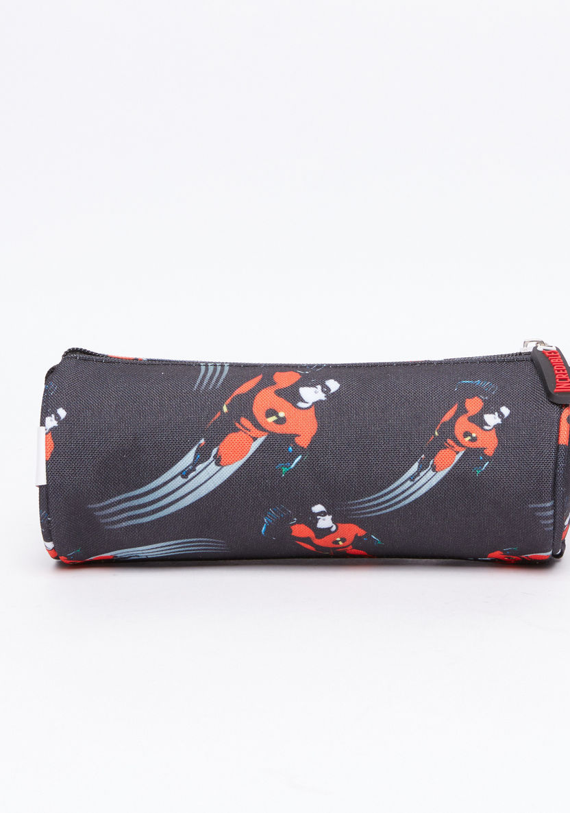 The Incredibles 2 Printed Round Pencil Case with Zip Closure-Pencil Cases-image-2